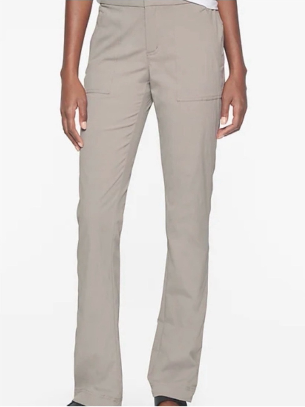 Athleta Light Cream Trekkie Straight-Leg Utility Pants